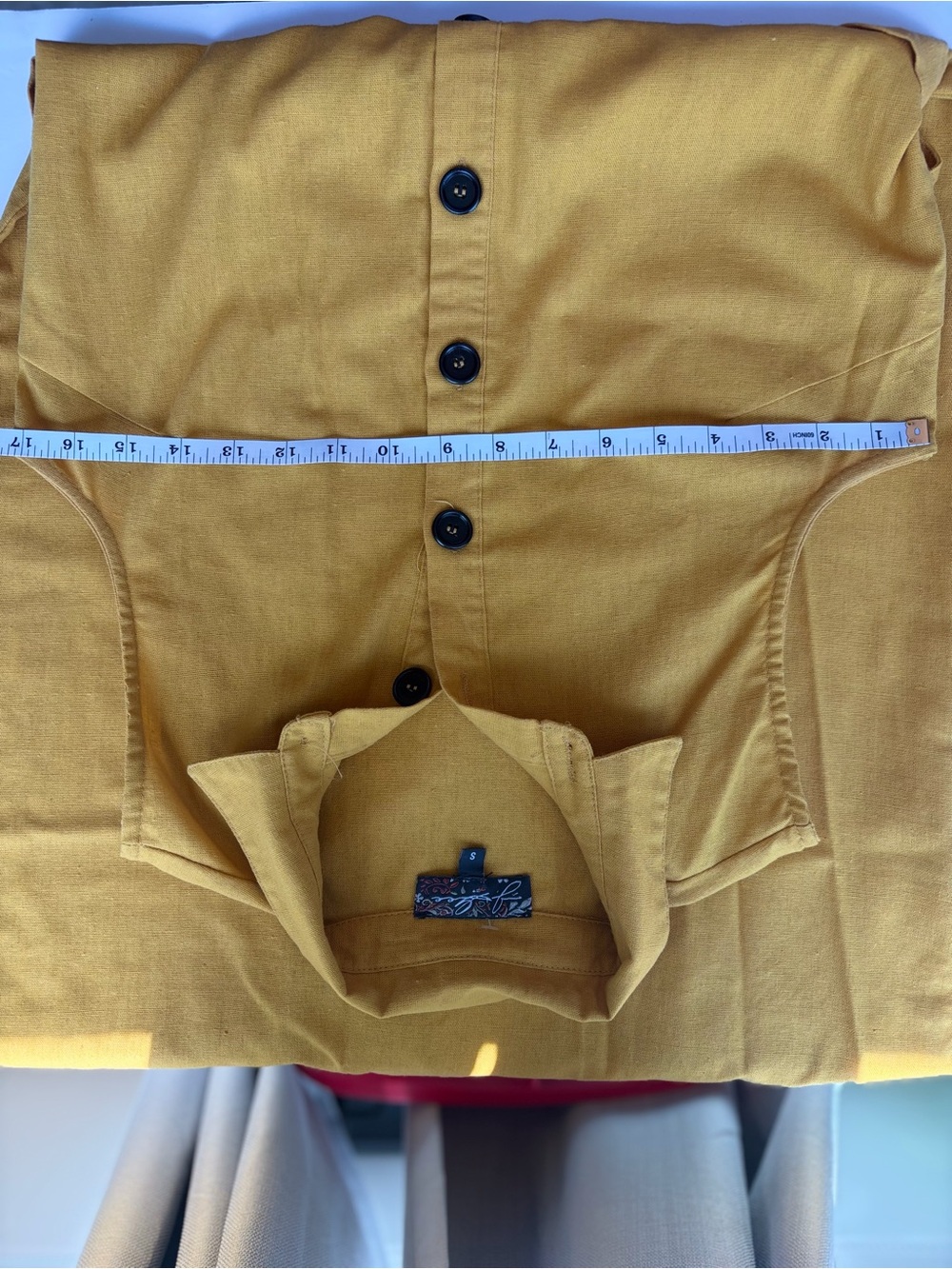 J. Jill Sleeveless Mustard Button-Front Midi Dress with Tie - Picture 11 of 11